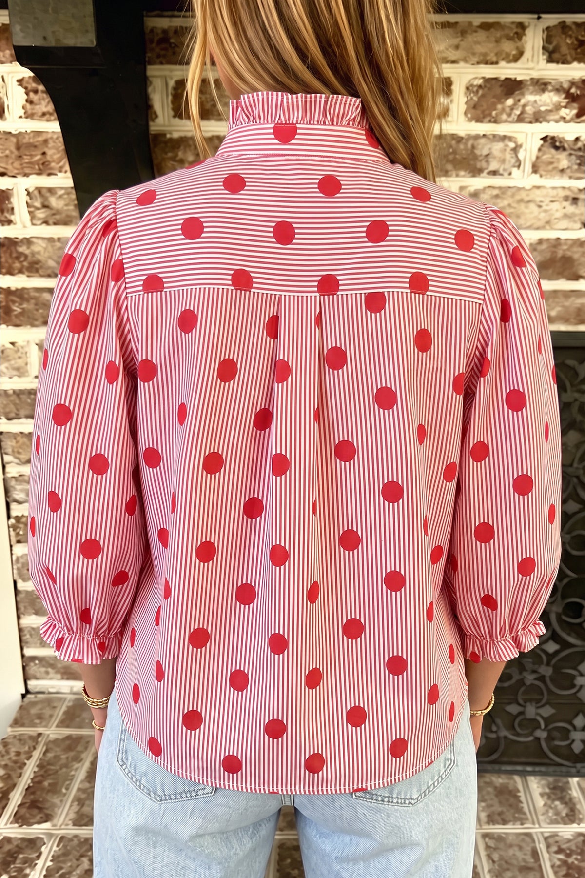 The Dot & Ruffle Button-Up