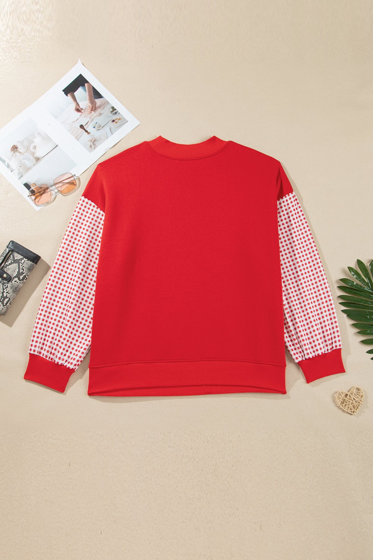 Harvest Plaid Sleeve Sweater