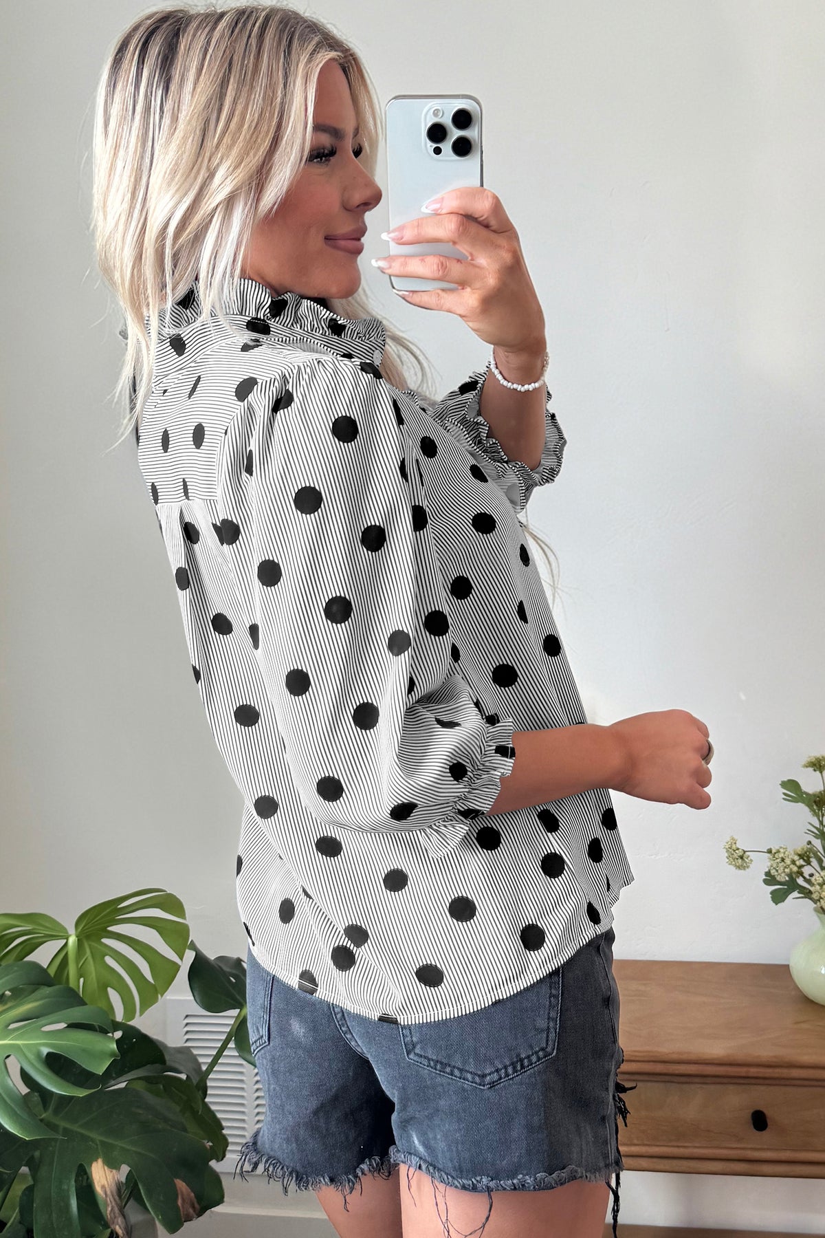 The Dot & Ruffle Button-Up