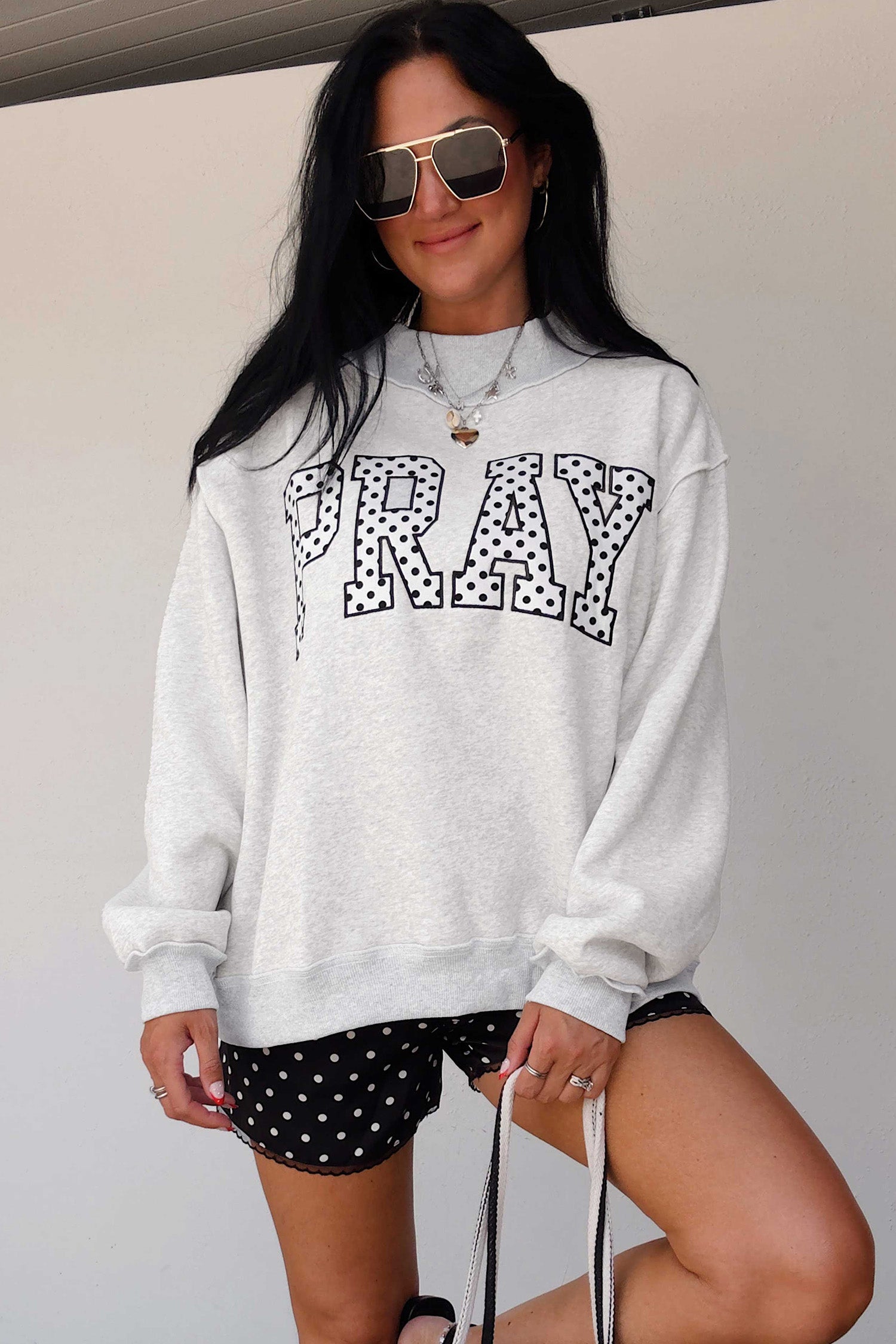 Pray About It Oversized Sweater