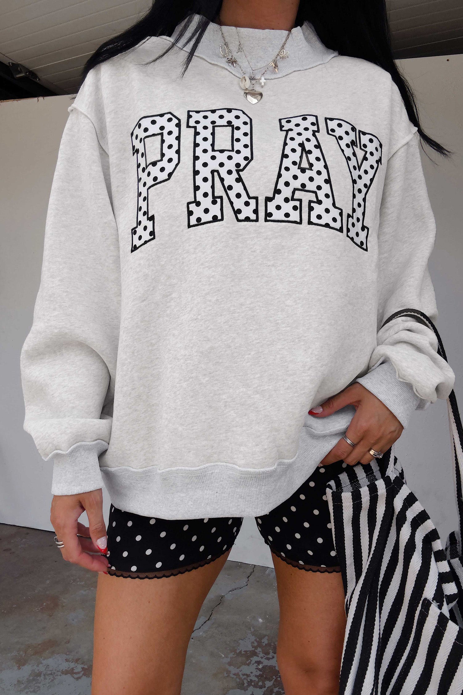 Pray About It Oversized Sweater