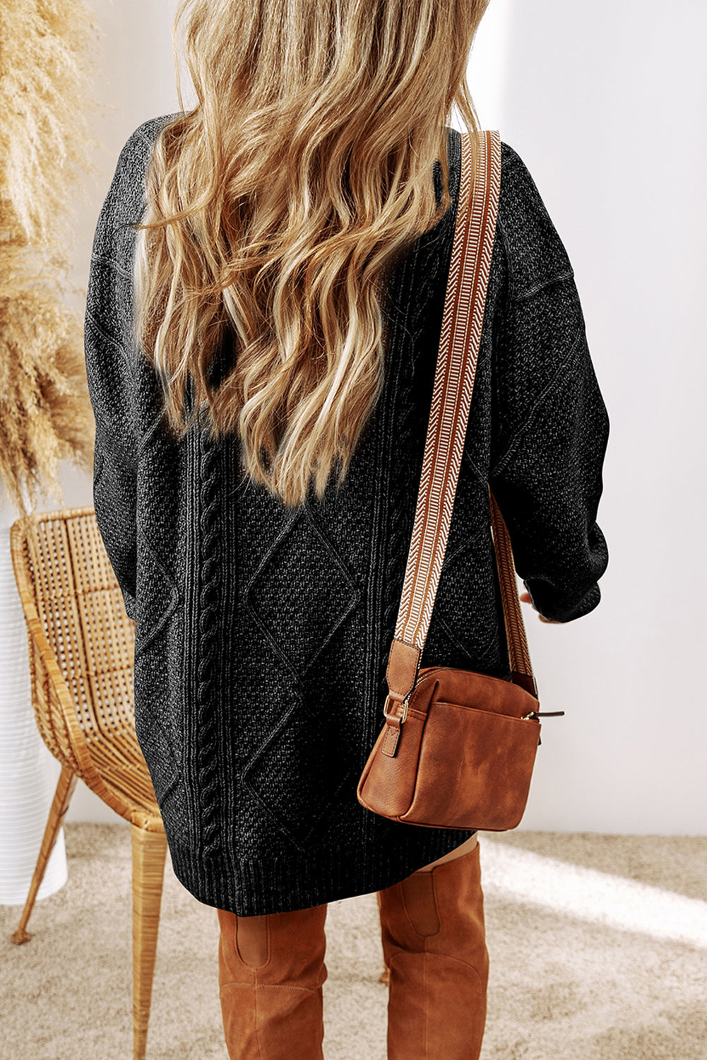 Marlowe Cable Knit Sweater Dress