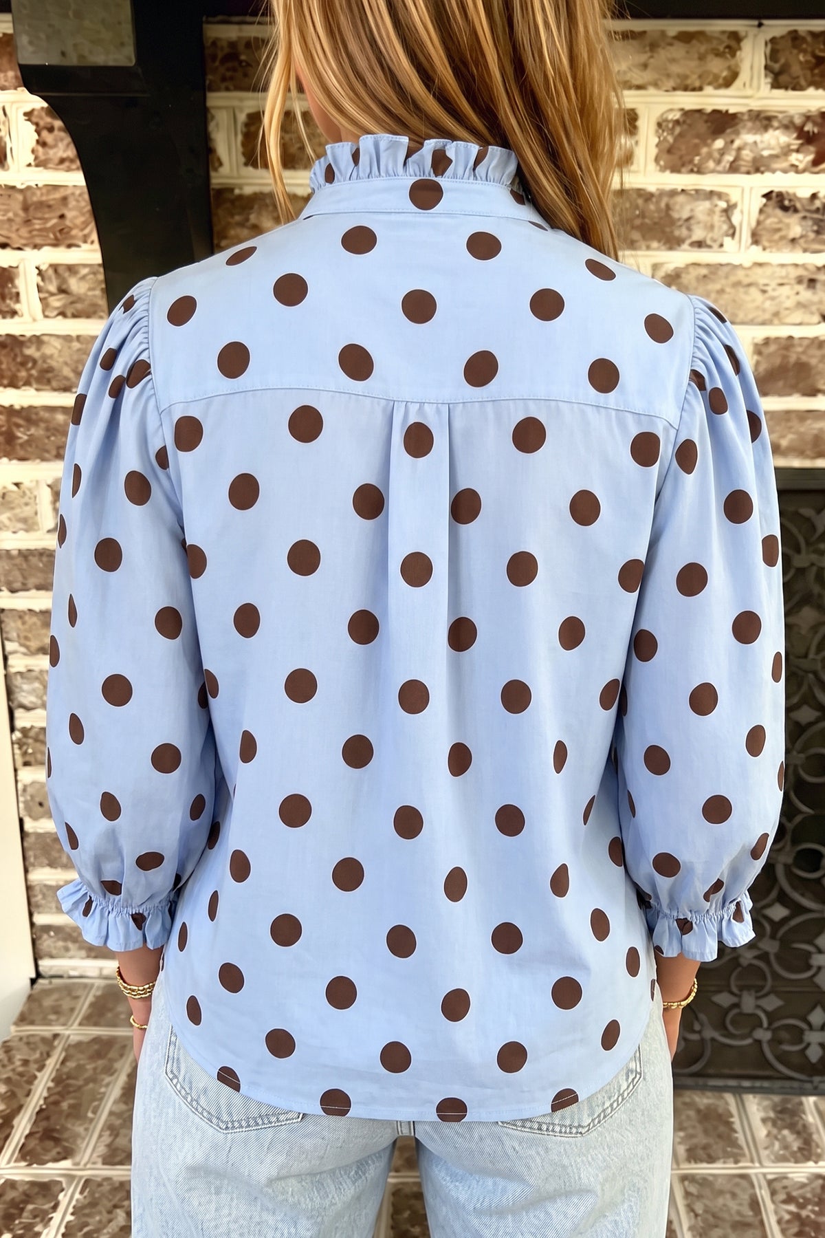 The Dot & Ruffle Button-Up