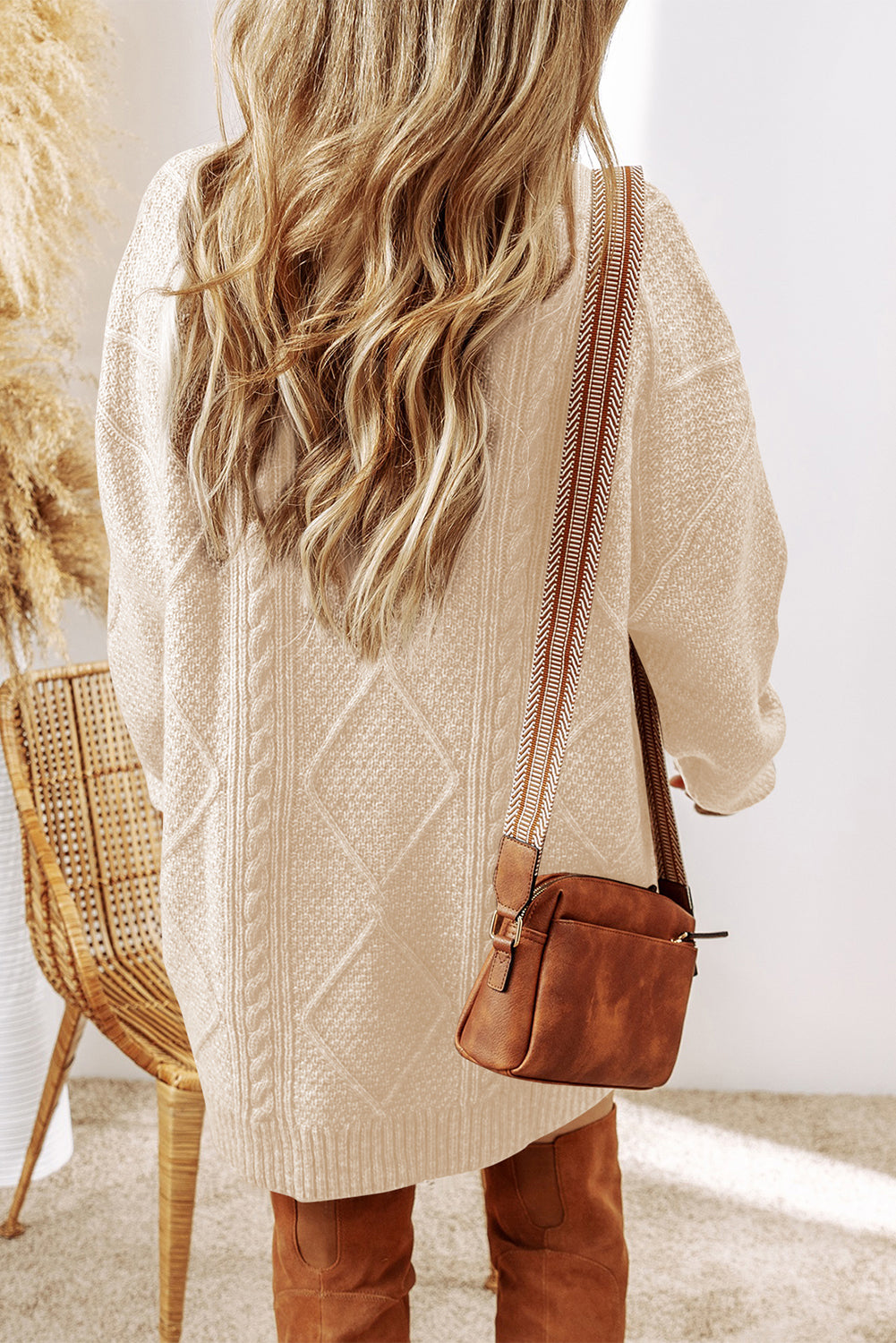 Marlowe Cable Knit Sweater Dress