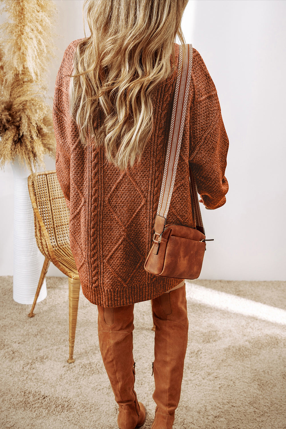 Marlowe Cable Knit Sweater Dress