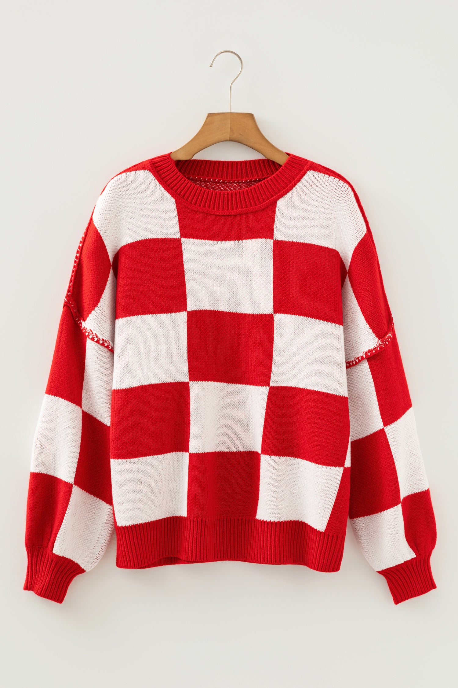 Cozy Checkered Oversized Sweater