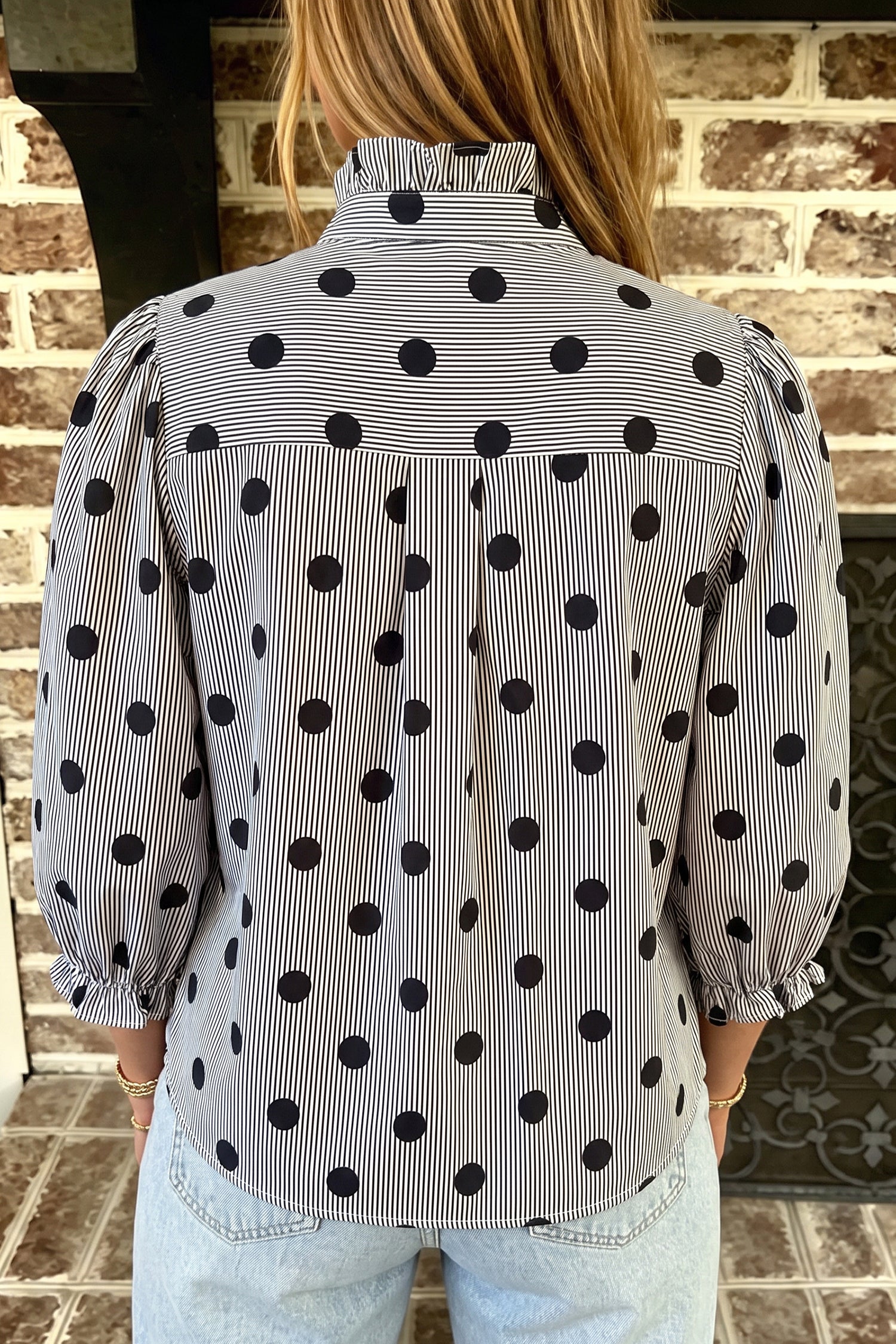 The Dot & Ruffle Button-Up
