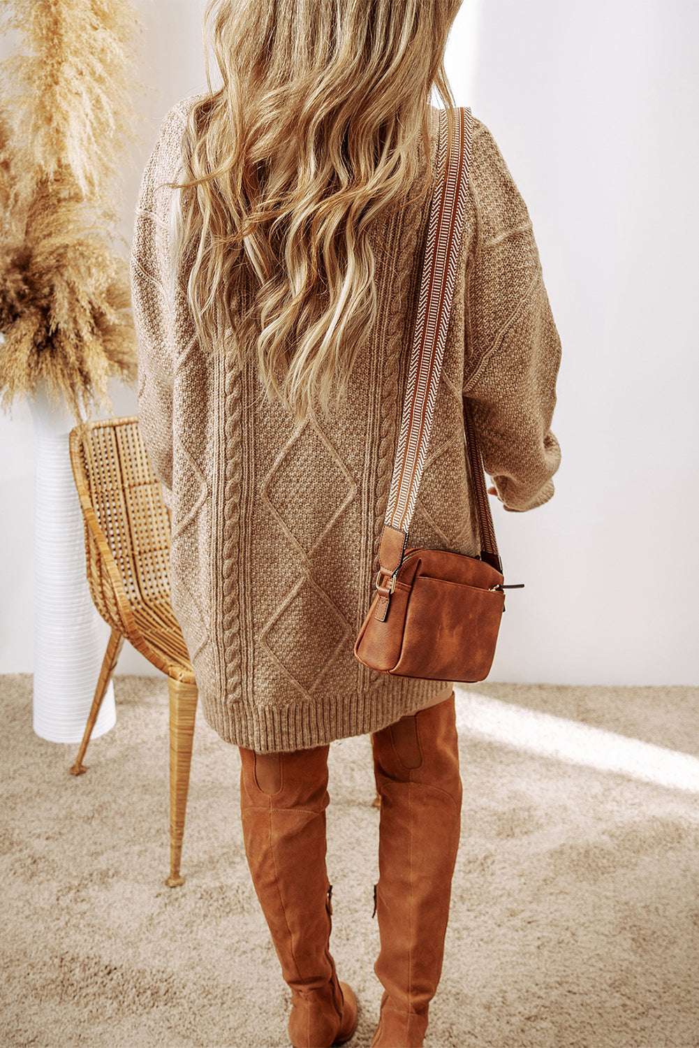 Marlowe Cable Knit Sweater Dress